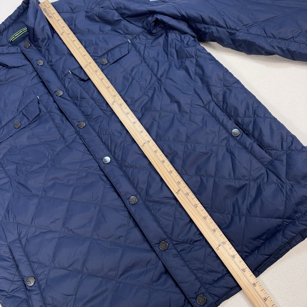 Stio Skycrest Insulated Snap Shirt Quilted Jacket Men's L Navy Thermore Ecodown - Picture 14 of 16